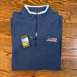 Pebble Beach Men's Blue Zip-Up SweaterXXL